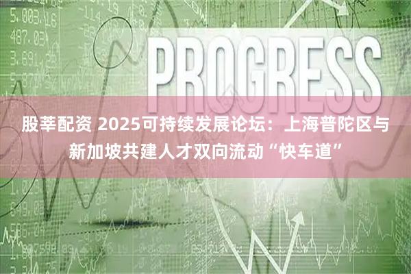 股莘配资 2025可持续发展论坛：上海普陀区与新加坡共建人才双向流动“快车道”