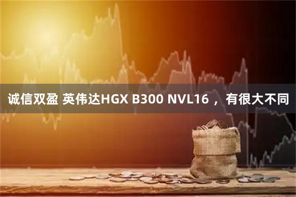 诚信双盈 英伟达HGX B300 NVL16 ，有很大不同