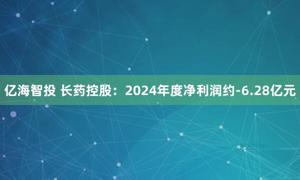 亿海智投 长药控股：2024年度净利润约-6.28亿元